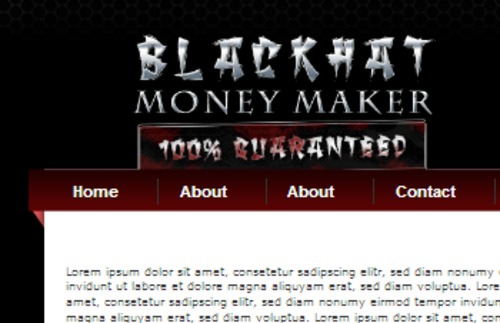 Product picture  Blackhat Money Maker WP Theme and PSD