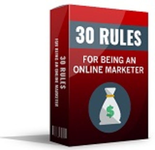 Product picture 30 Rules For Being an Online Marketer