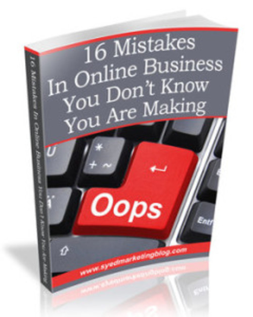 Product picture 16 Mistakes In Online Business You Dont Know You Are Making