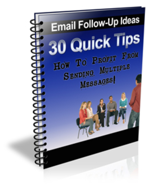 Product picture 30 Quick Tips Email Follow Up Tips