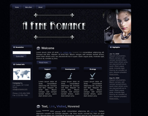 Product picture A Fine Romance HTML Template Edition 3